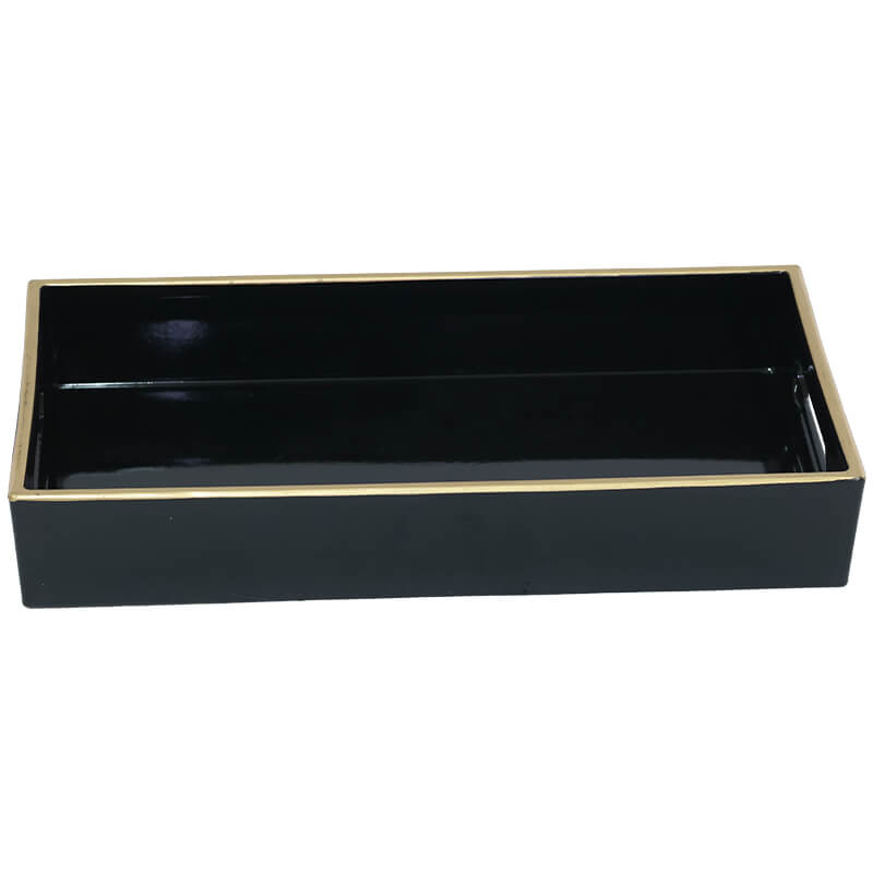 Black & Gols Retrangle Tray