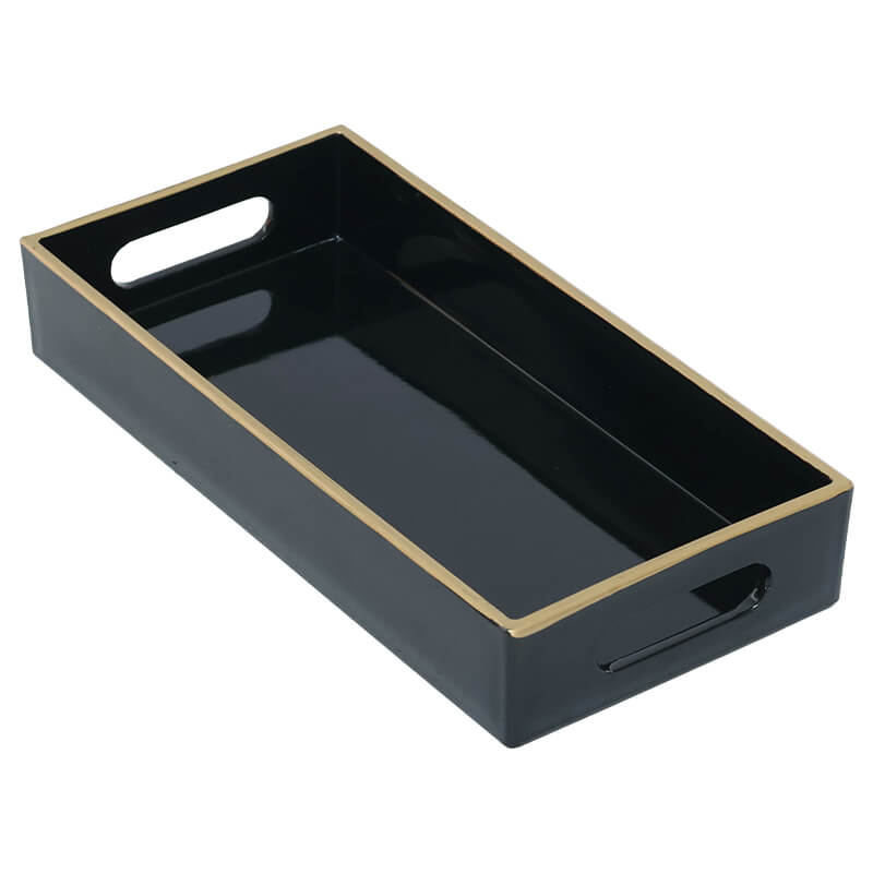 Black & Gols Retrangle Tray